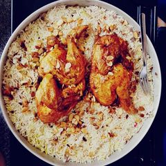 Saudi chicken mandi A picture of Saudi chicken mandi.