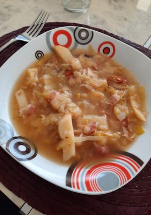 Una foto de Sopa Fast Papa y Poro