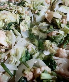 cải dún thịt băm