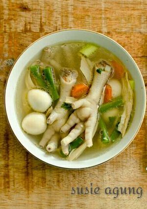 Foto resep Soup ceker kembang tahu