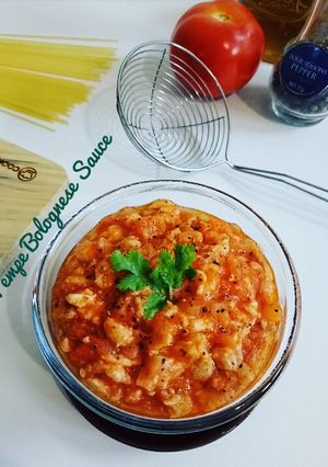Foto resep Tempe Bolognese Sauce || Topping Spagethy