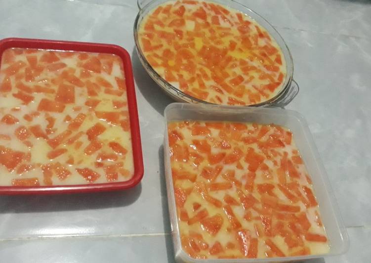 Resep masakan Puding pepaya | Langkah Membuat Puding pepaya Yang Lezat Sekali