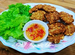 Hình của món Chả bắp chiên giòn.