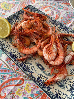 Una foto de Gamba roja plancha