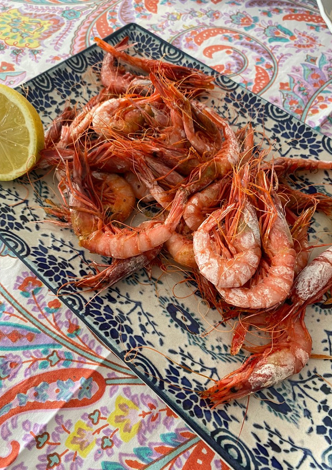 Una foto de Gamba roja plancha