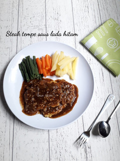Foto resep Steak tempe saus lada hitam