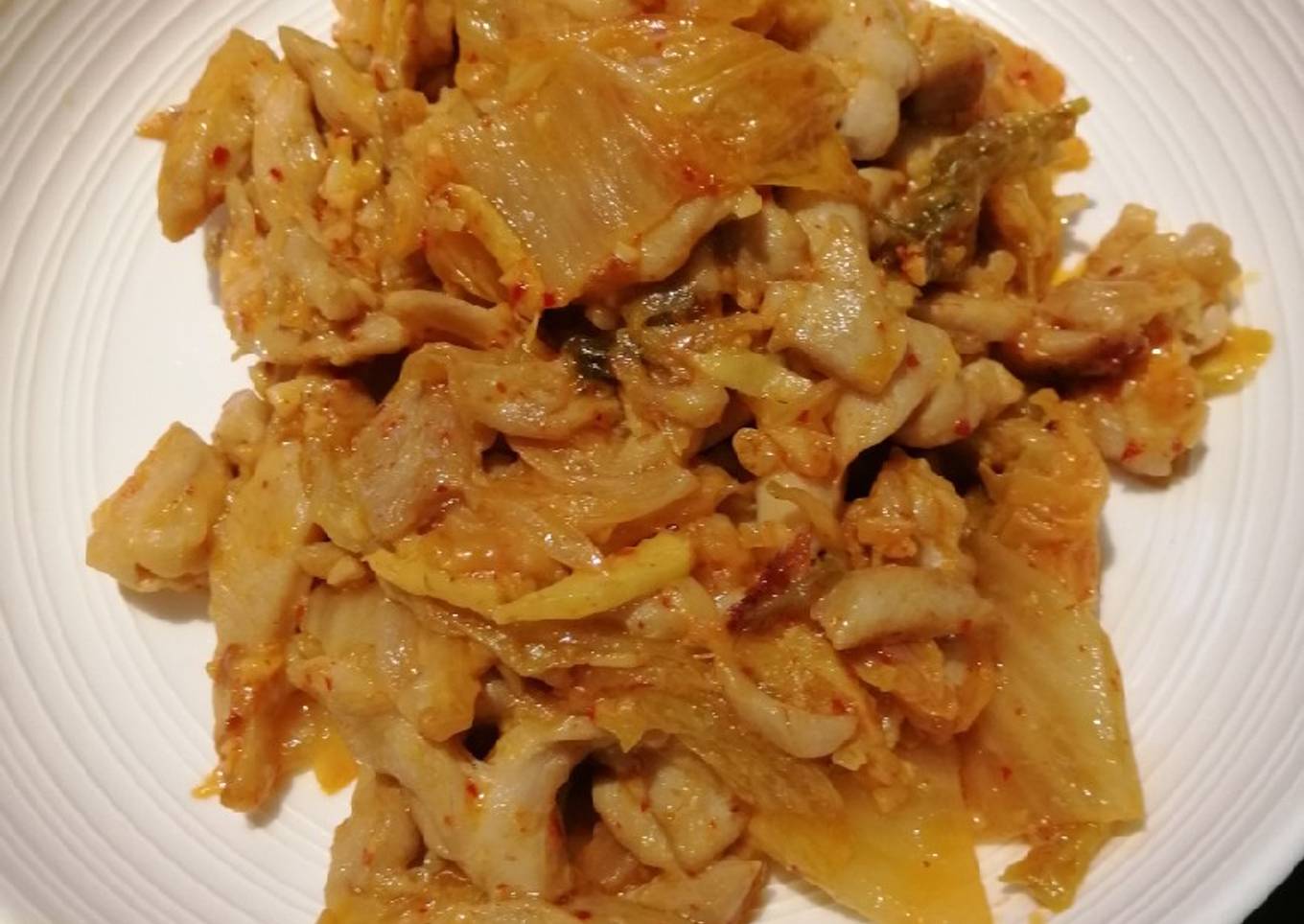 chicken with kimchi