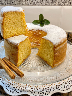 Una foto de Chiffon cake de naranja sin azúcar