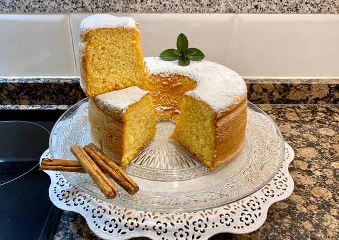 Chiffon cake de naranja sin azúcar Receta de javilowin@ Cookpad