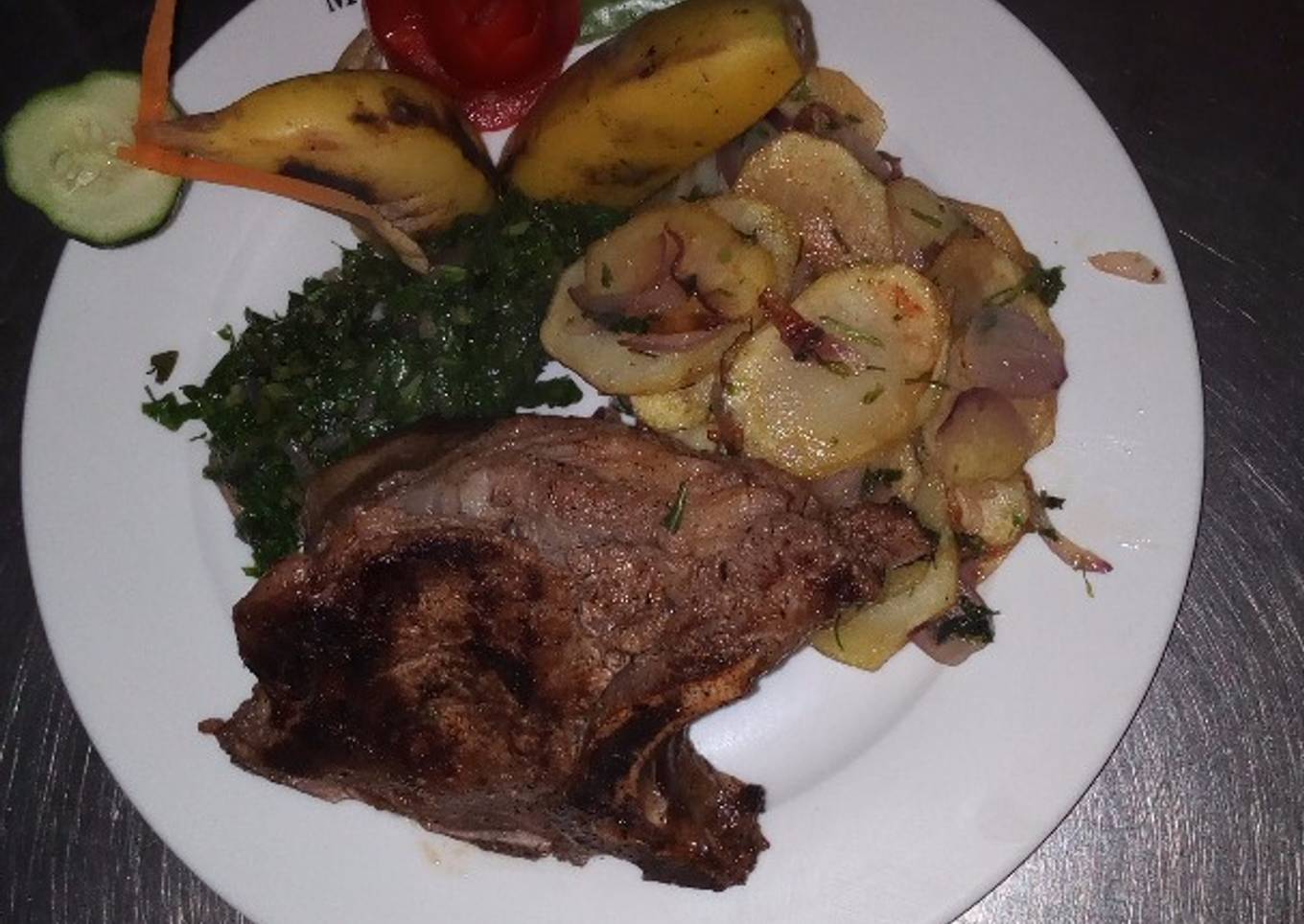 Grilled pork chop