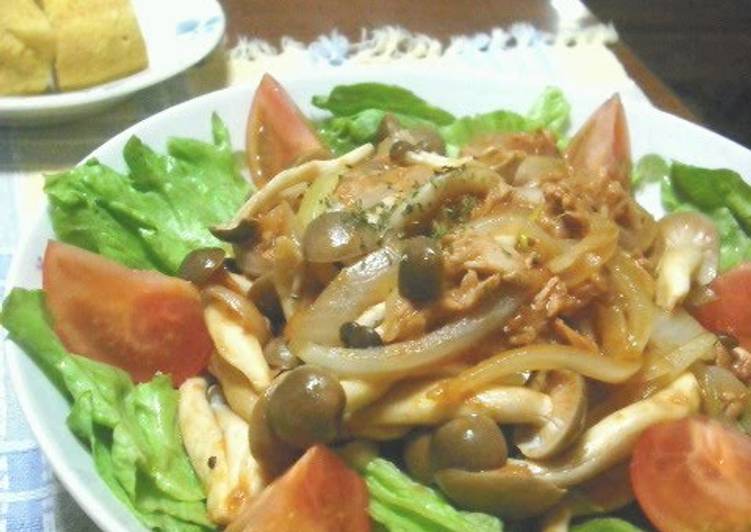 5 Minute Tuna &amp; Shimeji Mushroom Ketchup Stir-fry