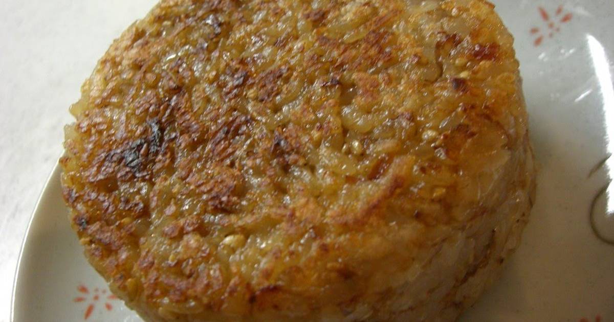 PanFried Rice Balls Made with Soy Sauce Seasoned Bonito Flakes! Recipe