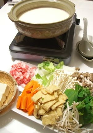 A picture of Soy Milk Hot Pot after Yuba Tofu Skin.
