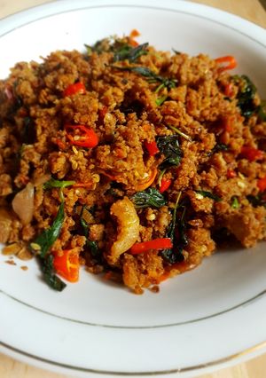 Foto resep Oseng oncom, kemangi