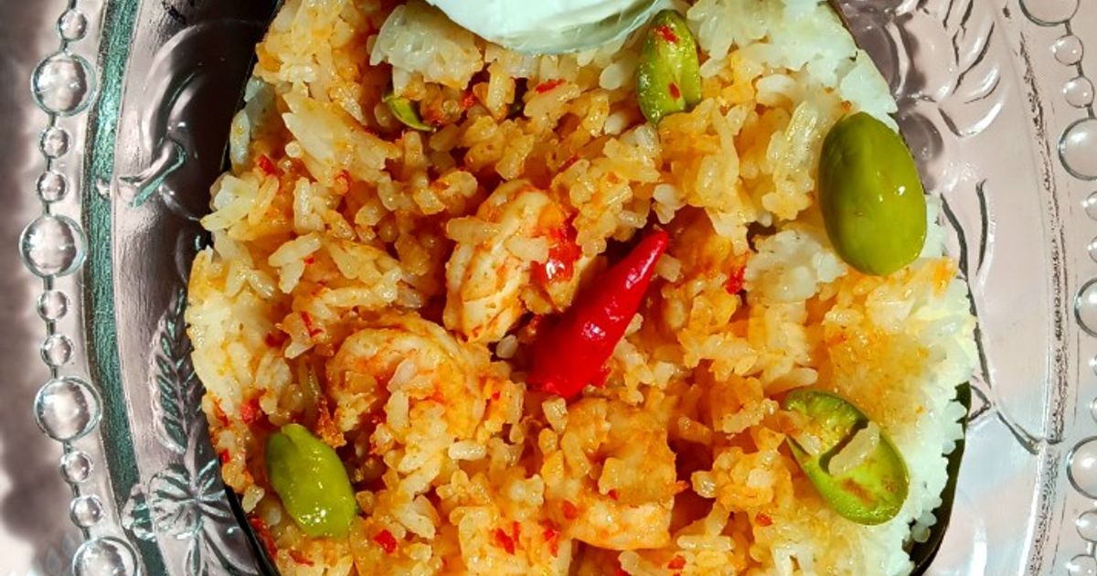 Nasi Bakar Udang Pete / Nasbak Udang Pete Nampolll