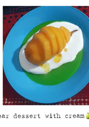 عکسی از دستور دسر گلابی با خامه🍐