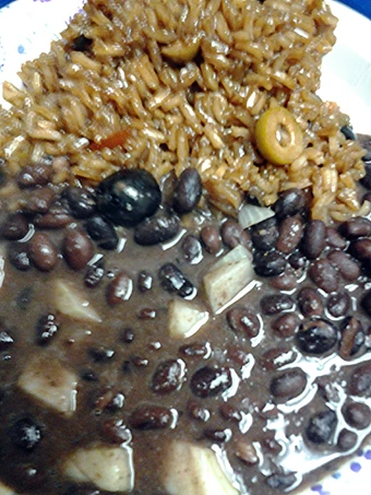 Simple Way Make Recipe Olive rice and malta with black beans that is  Makes Drooling, Delicious}