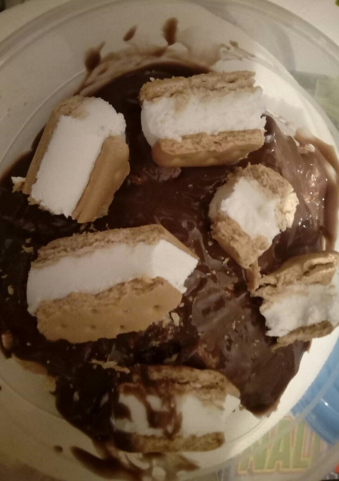 Una foto de Natillas con sándwich helado