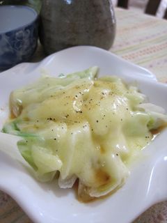 A picture of Japanese Leek Cheese and Ponzu Sauce.
