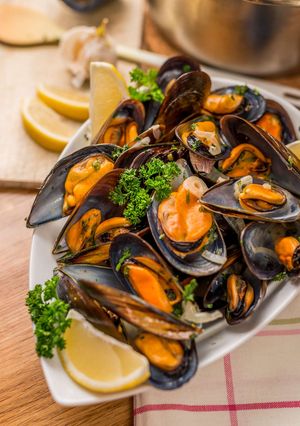 Fehérboros feketekagyló recept fotója