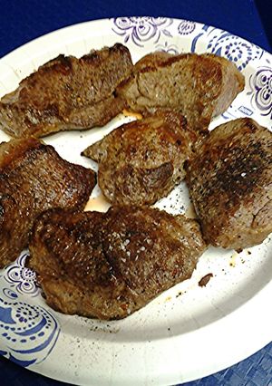 A picture of Lamb steaks.