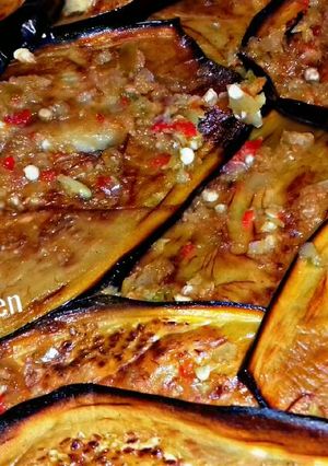 صورة لوصفة باذنجان مقلي بالدقة