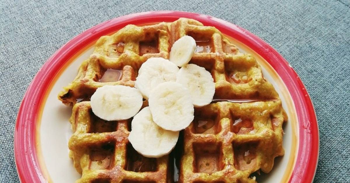 Waffles de plátano y avena (sano) Receta de Angela forever Cookpad