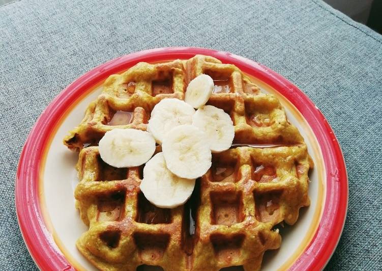 Waffles de plátano y avena (sano) Receta de Angela forever Cookpad