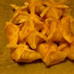 A picture of Deep-Fried Kabocha Squash and Tuna Gyoza.