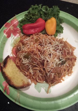A picture of SWEET & SPICY SPAGHETTI.