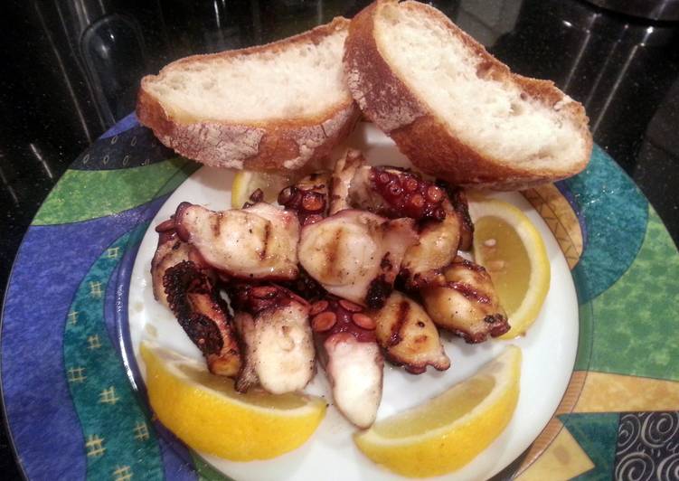 Steps to Prepare Super Quick Homemade Chargrilled Octopus