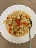 Pollo con hongos/ curry