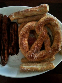 A picture of Soft pretzels.