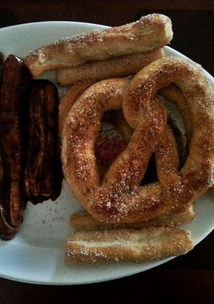 A picture of Soft pretzels.