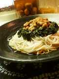 Mulukhiya & Natto Somen to Beat the Summer Heat