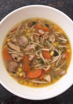 A picture of Easy Chicken Vegetable and Noodle Soup.