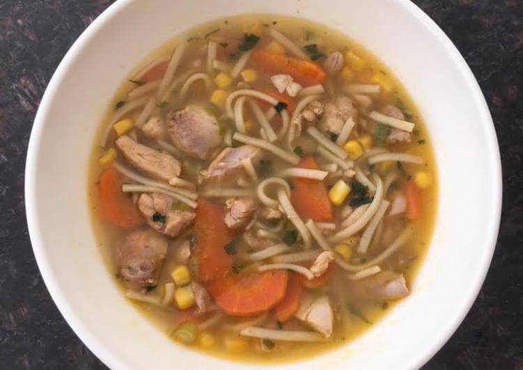 Recipe of Super Quick Homemade Easy Chicken Vegetable and Noodle Soup