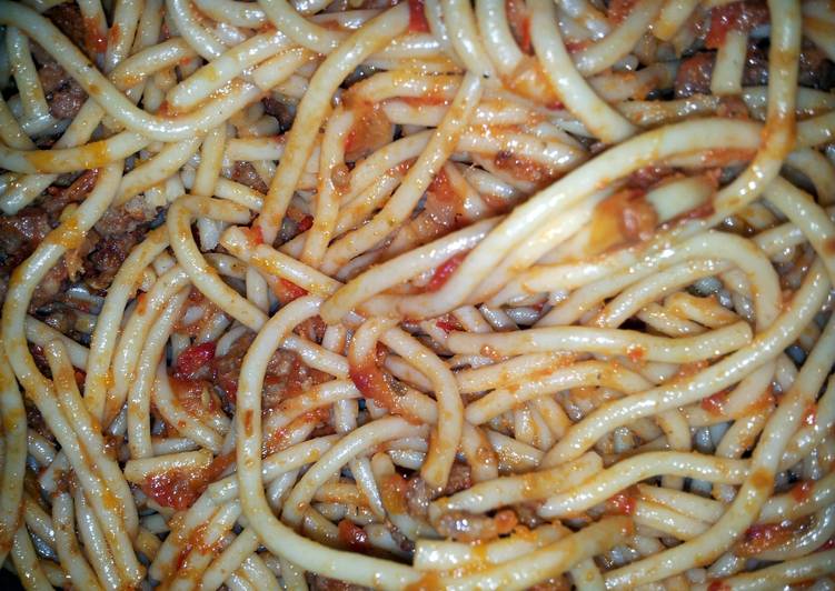 Steps to Make Award-winning spaghetti and cheese