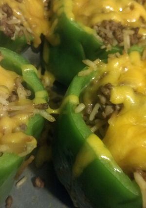 A picture of Spanish Stuffed Peppers.