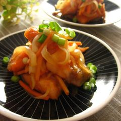 A picture of Fresh Salmon Marinated in Nanban Sauce.