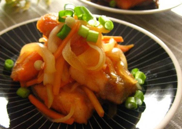 Recipe of Quick Fresh Salmon Marinated in Nanban Sauce