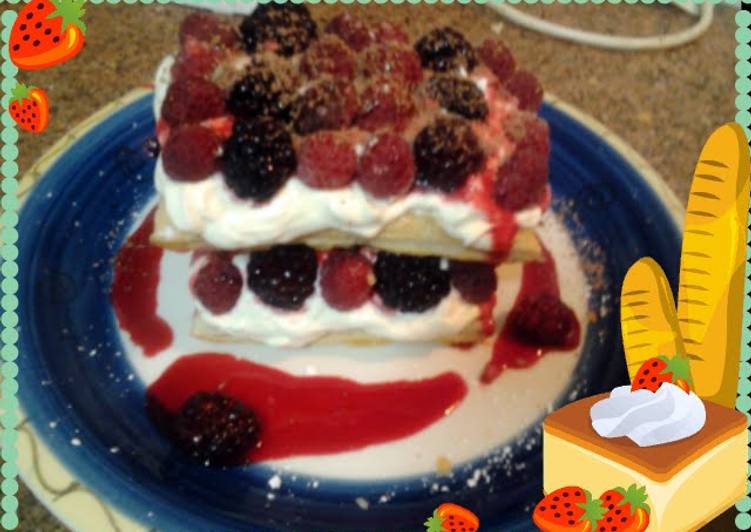 Easiest Way to Prepare Ultimate Amy’s Raspberry Mille Feuille with Berry Compote .