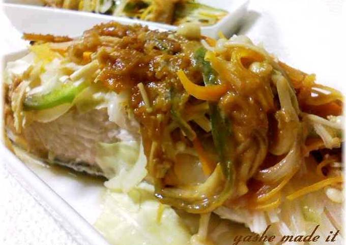 Recipe of Speedy Salmon Chanchan-yaki (Baked Salmon with Sweet Miso Sauce)