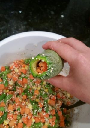 A picture of Stuffed quinoa vegtarian squash.