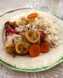 Pollo escabechado con vinagre de kombucha