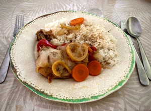 Una foto de Pollo escabechado con vinagre de kombucha