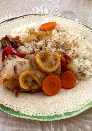 Una foto de Pollo escabechado con vinagre de kombucha