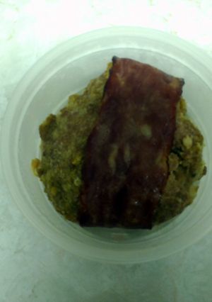 A picture of Bacon wrapped ranch burgers.