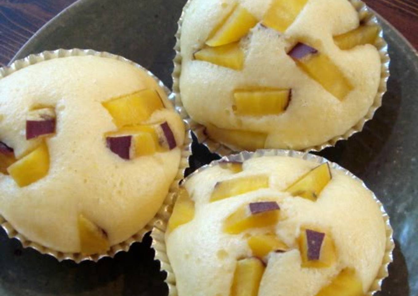 Baked potato buns with pancake mix