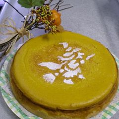 A picture of No Need to Bake twice! Kabocha Tart Cake.
